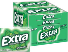 Wrigleys Extra Spearmint Sugarfree Chewing Gum Box Of 10 x 15 Stick Packs