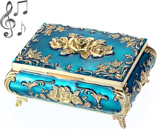 Musical jewellery box blue - jewellery,