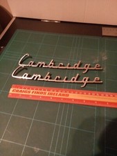 2 X Austin Cambridge Classic Script Car Badge/ Logo/ Emblem