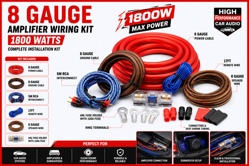 Car power cable audio kit - car,