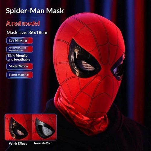 Spiderman helmet eye closing - spiderman,