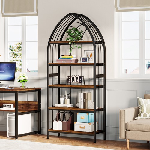 Tier bookshelf 8 inch - 5-tier, 74.8-inch