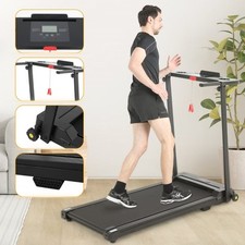 Foldable Treadmill Walking Pad Electric Running Machine Home Phone Bottle Holder