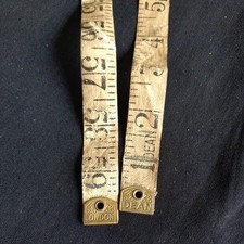 Dean Vintage Brass capped Tape Measure 60" inches only 