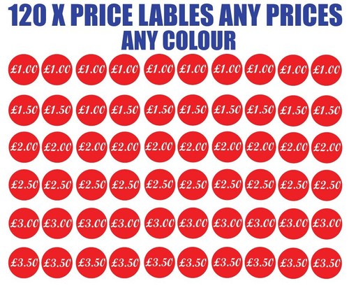 120 price sticker sheet - price,