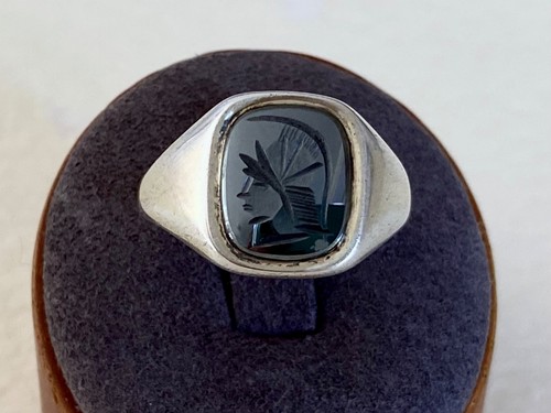 Vintage silver intaglio - vintage,