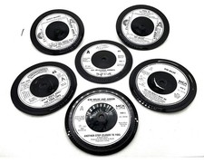 Silver Label, Quality Handcrafted Vinyl Record Coaster, Retro Music, Set Of 6