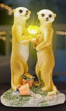 Garden Ornament Solar Powered Meerkat Light Up Valentine Gift DS5812 - ELM WH