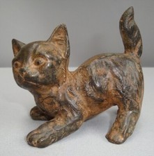 Statue Cat Wildlife Art Deco Style Art Nouveau Style Bronze Signed Sculpture