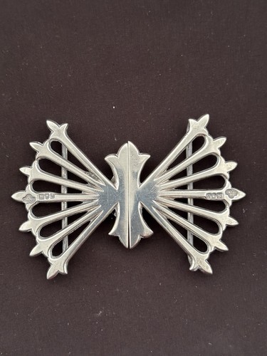 Solid silver nurses belt - silver,
