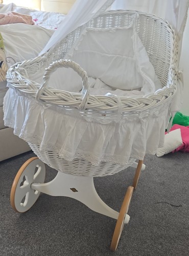 Large wicker crib moses basket - wicker,