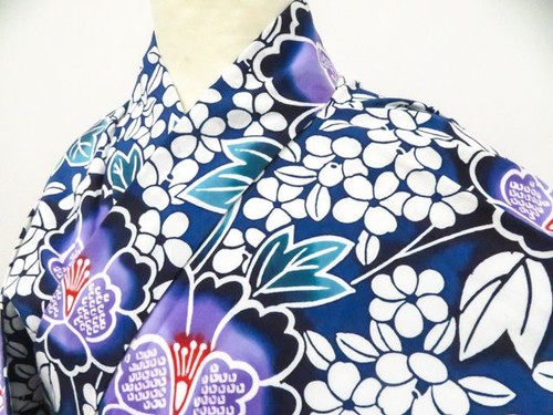 Japanese kimono yukata blue - japanese,