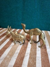 Vintage Etched Brass Camel &