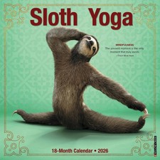 Sloth Yoga Calendar 2026 - Humour - Month To View