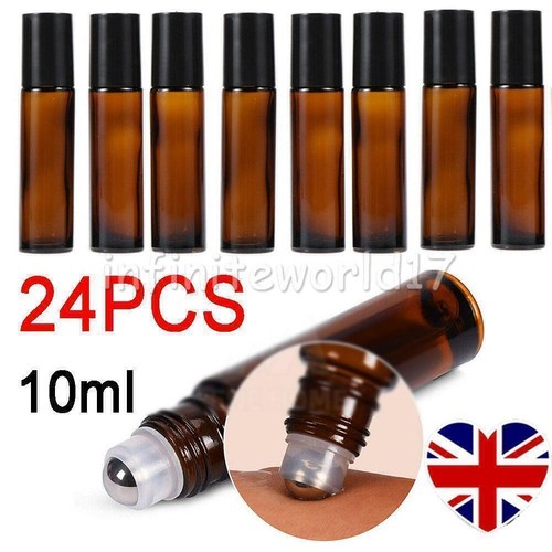 10ml empty amber roller - empty,