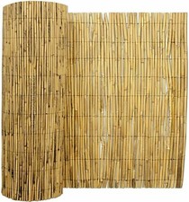 4m Bamboo Wide Natural Peeled Reed Screening Roll Reed Fencing Outdoor Garden