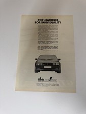 Original 1989 E34 BMW M5 5 Series Hartge Magazine Advert Poster Wall Art Retro