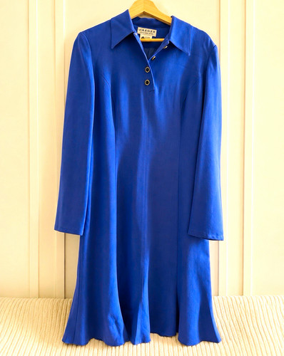Jaeger blue fit flare dress - fit, &