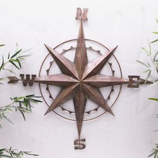 Large Rustic Compass Plaque