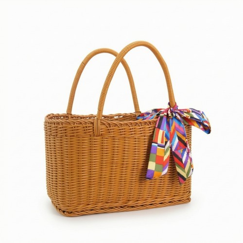 Shopping basket with bow - basket,