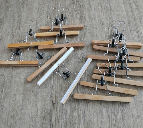 Job lot wooden trouser - lot,