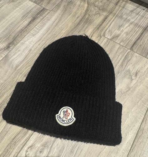Moncler black knit beanie - moncler, hat