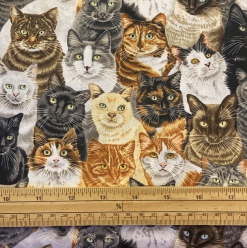 Fat quarter crowded - fat, cats