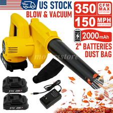 Cordless Leaf Blower Vacuum Handheld Electric Leaf Blower 2*2.0ah Battery 350CFM