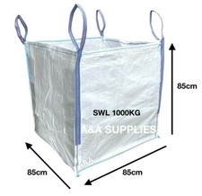 ✅ 1 TONNE BUILDERS BAGS HEAVY DUTY RUBBLE BULK DUMPY GARDEN WASTE JUMBO SACKS 