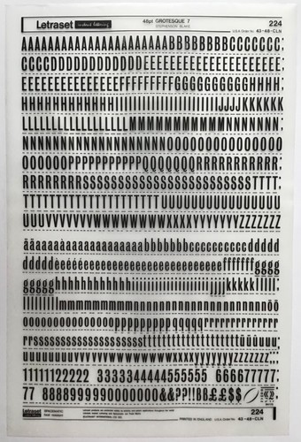 Letraset lettering 48pt - letraset,