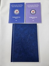 Masonic Mark Master Mason Ritual Books No 1, No 2  paperback or Hardback Version