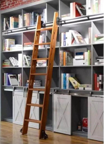 Rolling library ladder track - library,