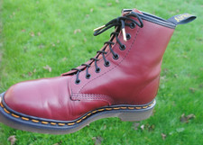 💥 Vintage Dr Martens 🍒 1460 Boots UK 8 Made in England 1980's 💥