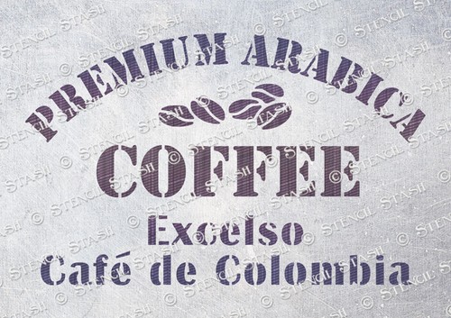 Grain sack coffee stencil - grain,
