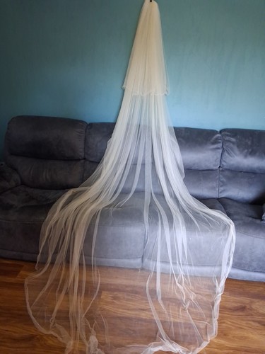 Ivory wedding veil tier - ivory,