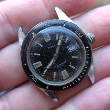 Vintage Timex Mens Diver Watch for Restoration or Parts, Ticking but Stops (J40)