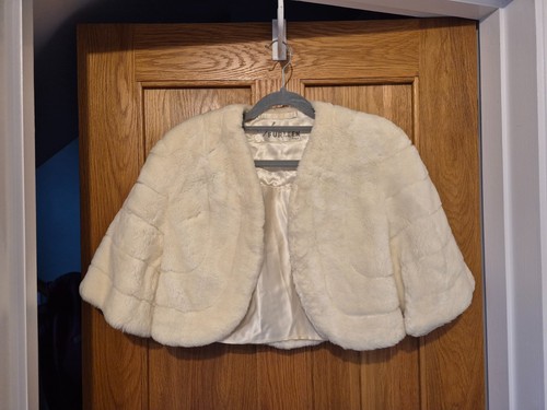 Vintage 1950s faux fur capelet - fur,