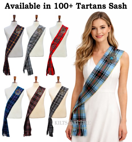 Scottish tartan sash with - scottish,