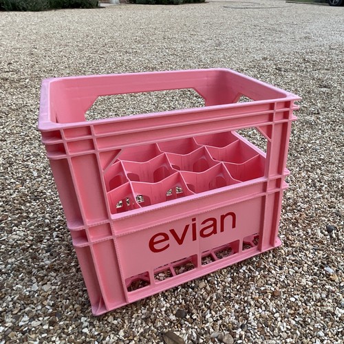 Evian pink plastic bottle - evian,