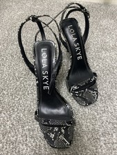 Topshop Grey Snake Print Heels