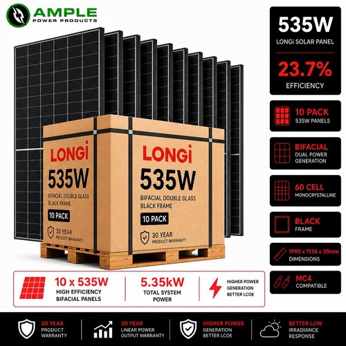 535 watt solar panel longi - watt,