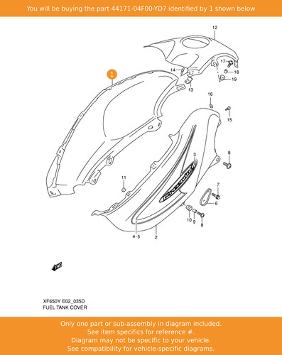 Suzuki cover fuel tank - suzuki, cover,