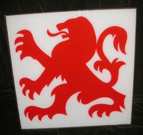 Large acrylic english red lion - large,