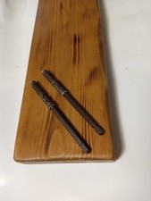 Aged wooden floating shelf 7" and 9" with brackets,supports or harpins 86/91cm