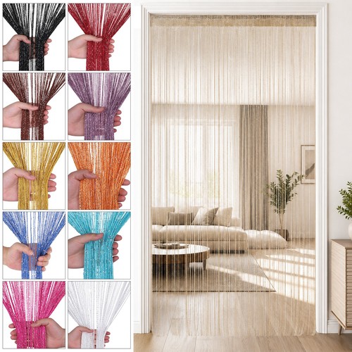 String curtain panels door - string,