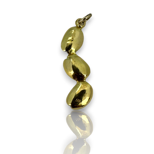 Coffee bean triple long - long, 14k