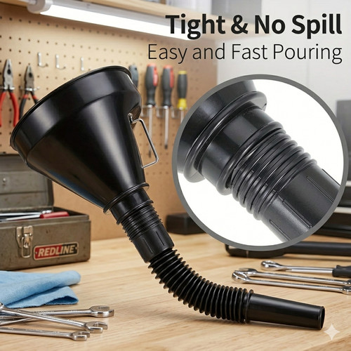 Heavy duty flexible - duty, funnel