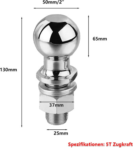 Trailer hitch ball - 2,
