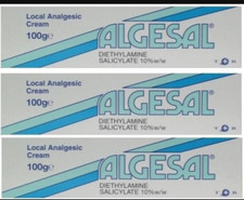 3 x  Algesal Local Analgesic Cream - 100g