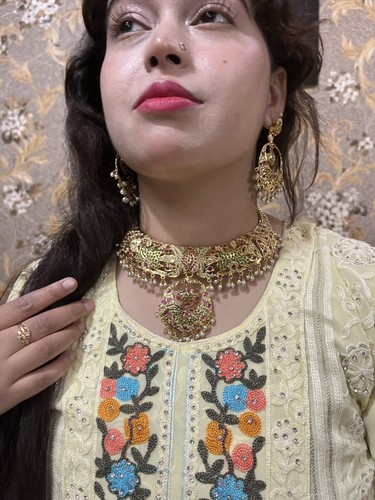 Jadau choker set - necklace, with